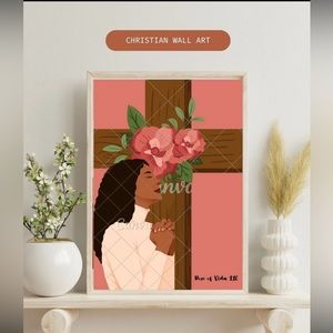 *NOT FOR SALE HERE* LOOK AT DESCRIPTION* Christian Woman Wall Art Wall Decor ✝️